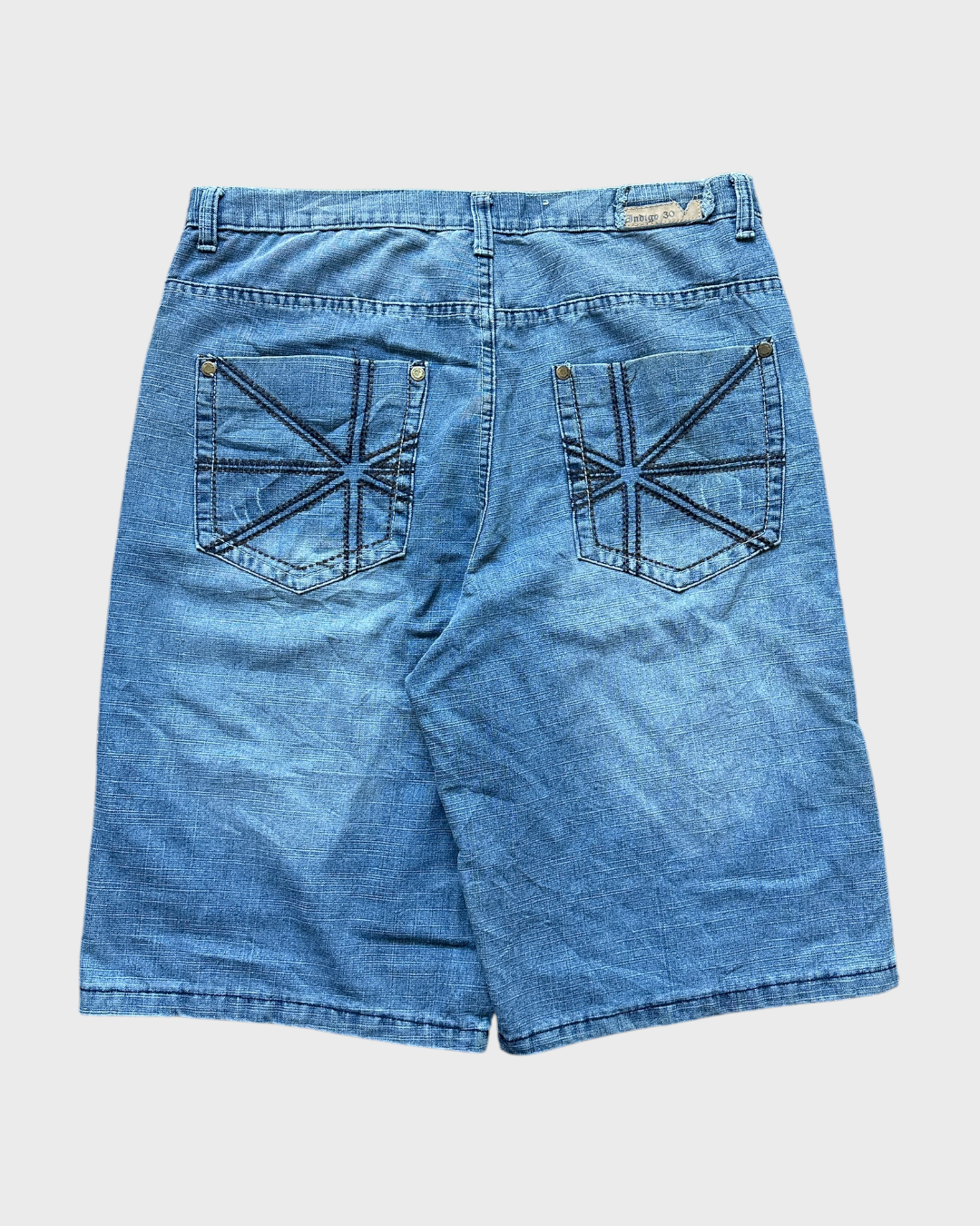 00s indigo denim jorts - 36”
