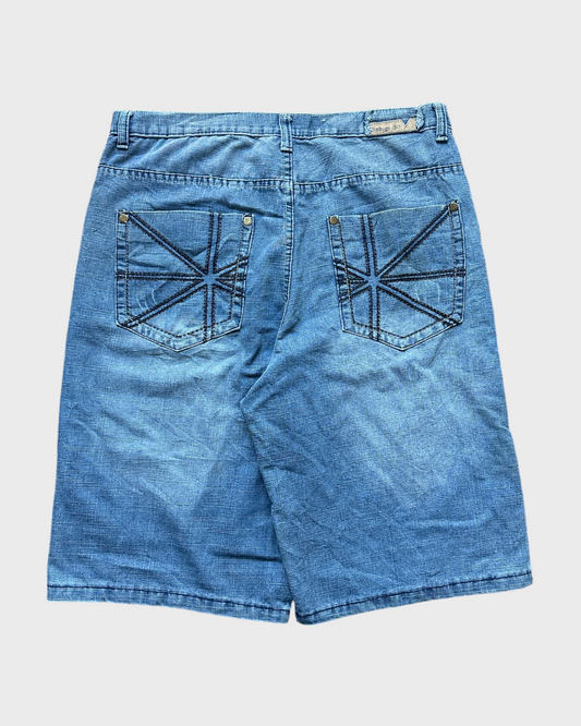 00s indigo denim jorts - 36”