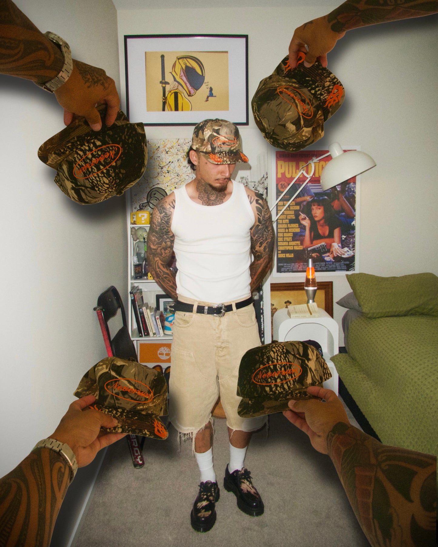 FLAME SCRIPT CAMO - ORANGE