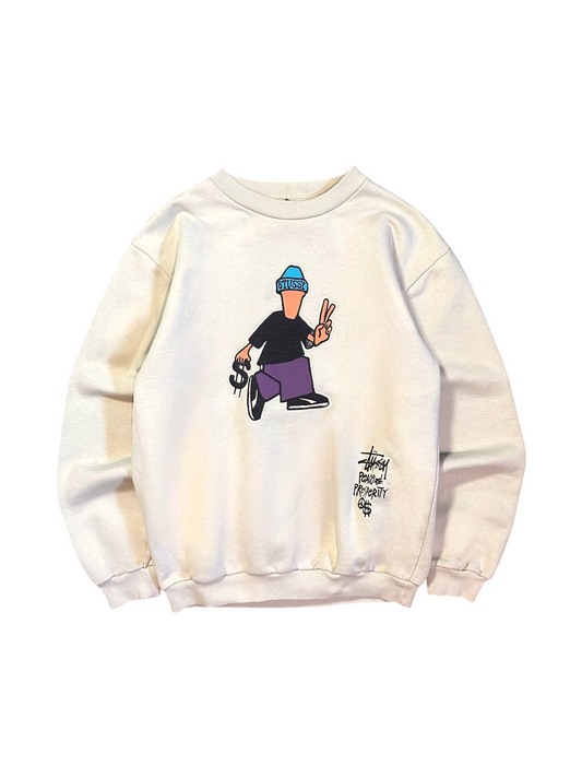 1990’s Stussy peace and prosperity crewneck - M