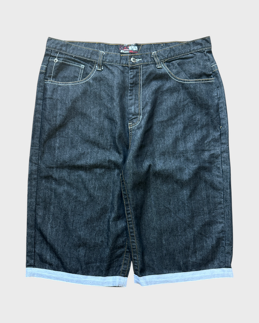 00s raw blue denim jorts - 40”