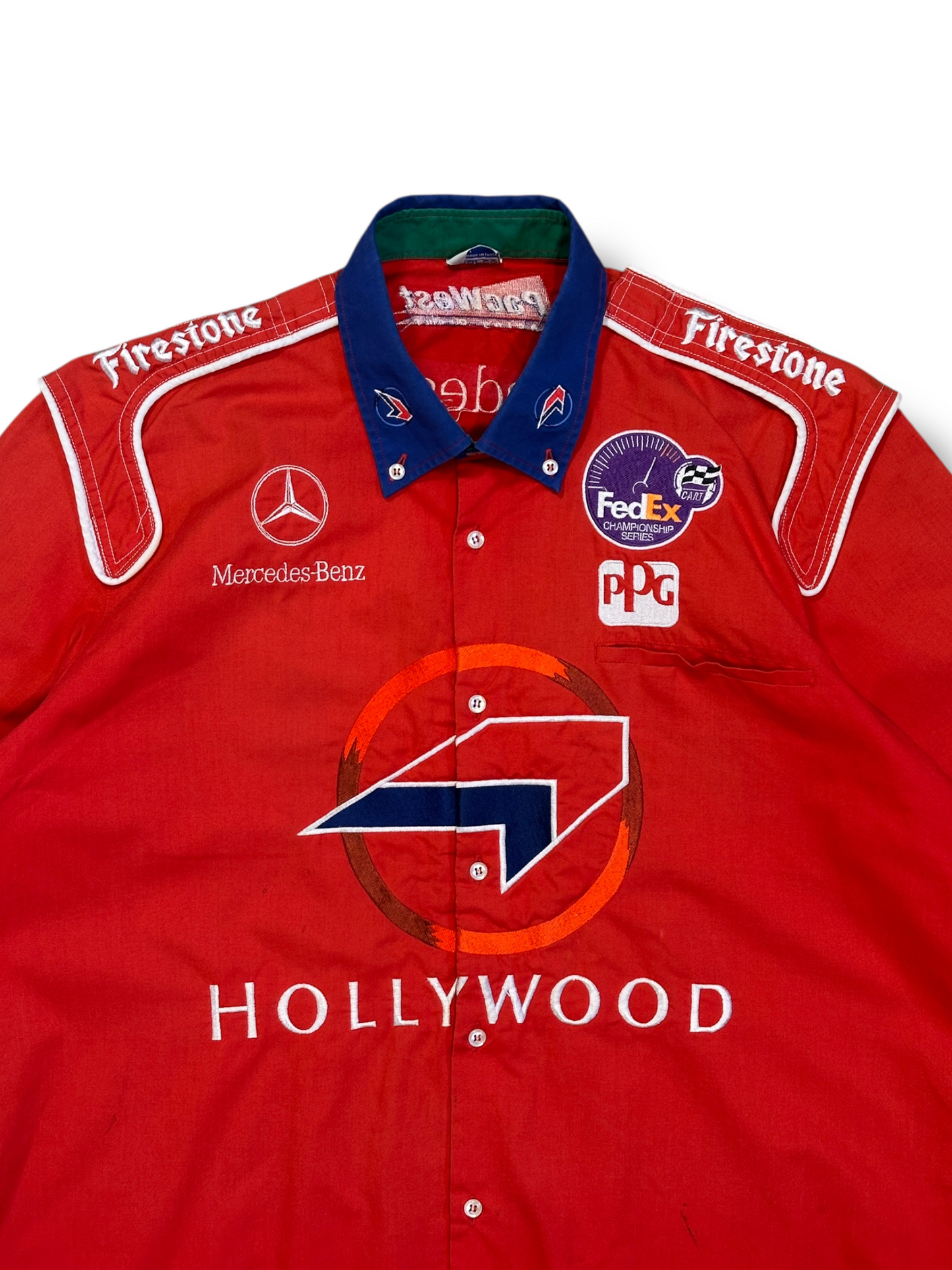 1990’s Mercedes Hollywood Pac West Racing button-up - XL
