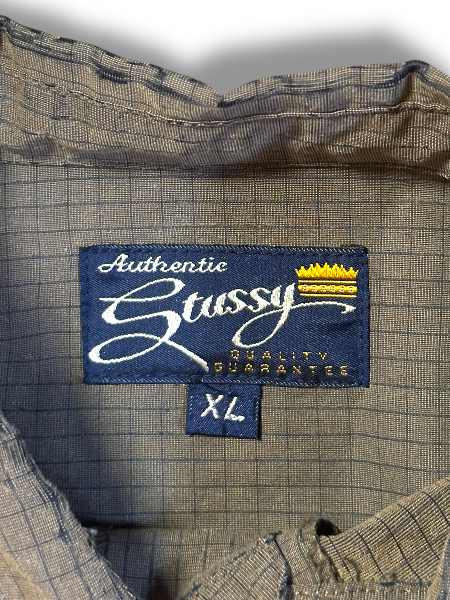 2000’s distressed stussy button-up - XL