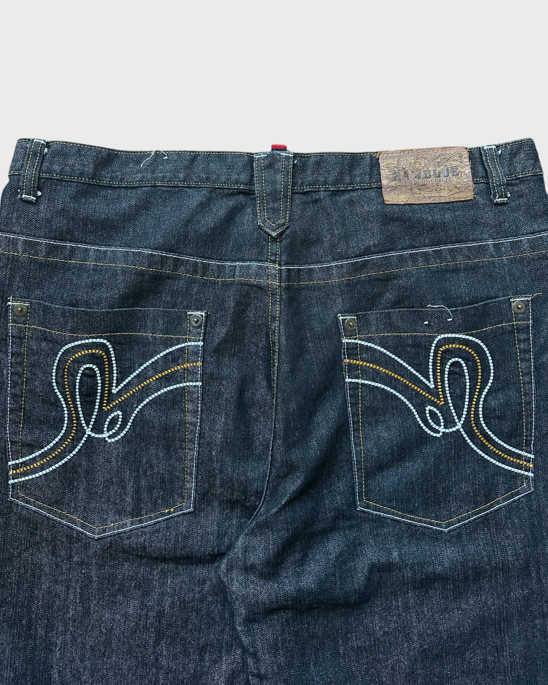 00s raw blue denim jorts - 40”